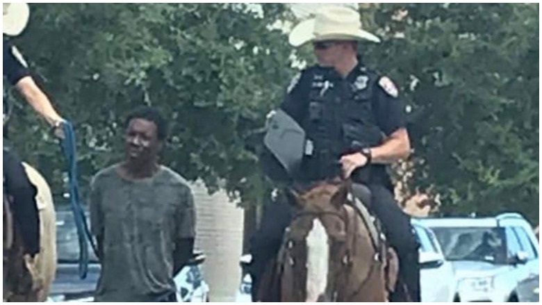 cops lead black man with rope