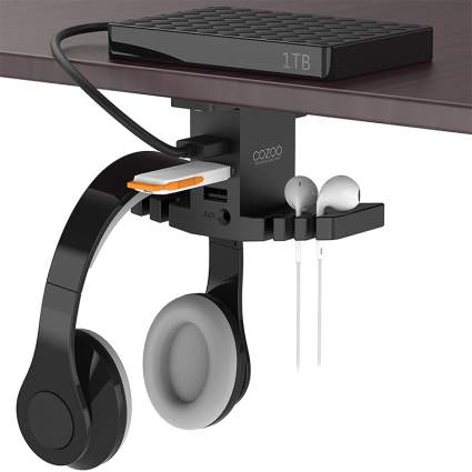 COZOO Headphone Stand with USB Hub best desk gadgets