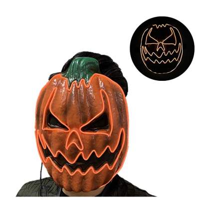 Glowing pumpkin mask