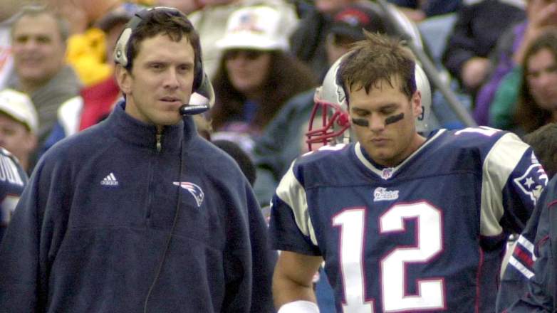 Tom Brady with Drew Bledsoe.