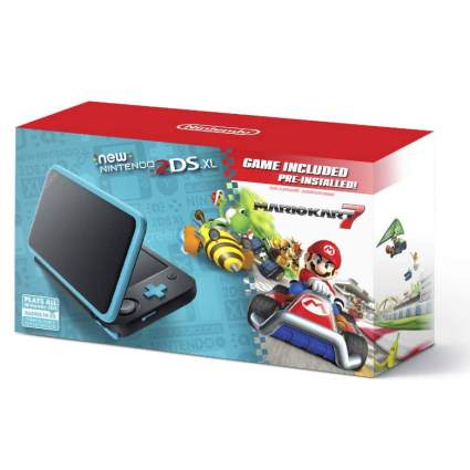 New Nintendo 2DS XL - Black + Turquoise With Mario Kart 7 Pre-installed