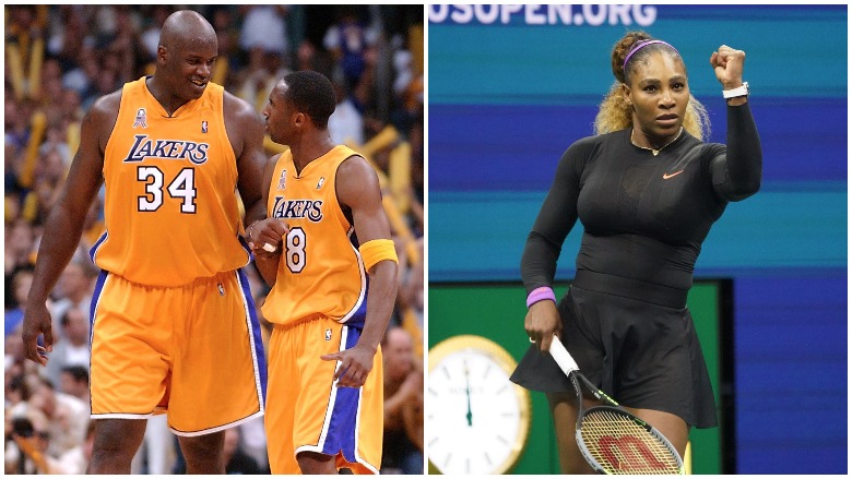 Kobe Bryant and Shaquille O'Neal clear the air and Serena Williams advances at the U.S. Open.