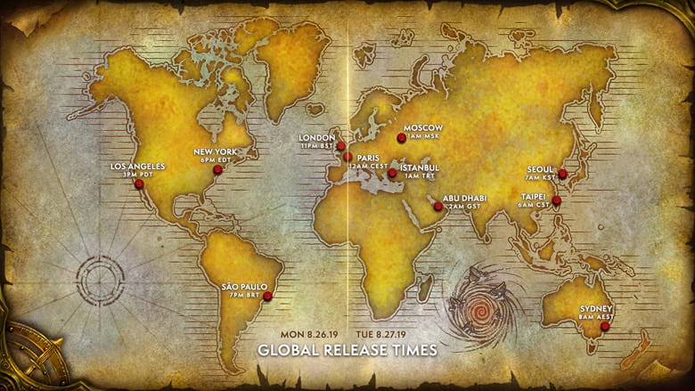 World of Warcraft Classic Release Times