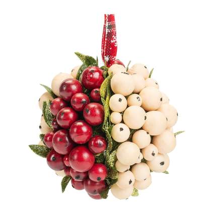 Hanging ball ornament of berries