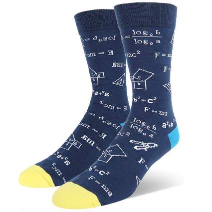 crazy christmas socks for math lovers