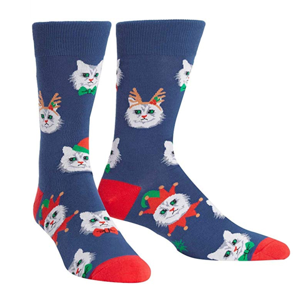 mens fluffy christmas socks