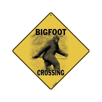 CROSSWALKS Bigfoot Crossing Aluminum Sign