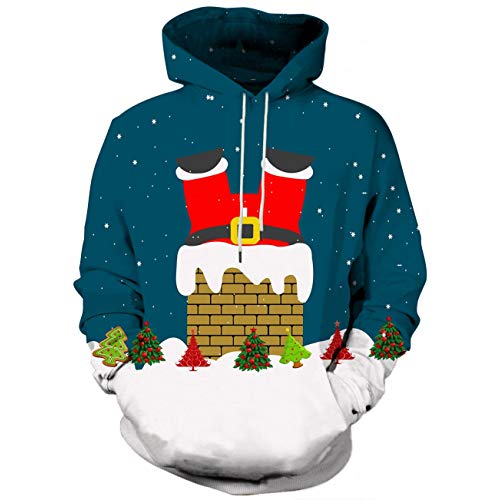 zip up christmas hoodie