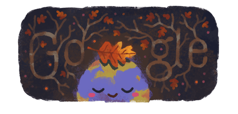 fall season Google doodle