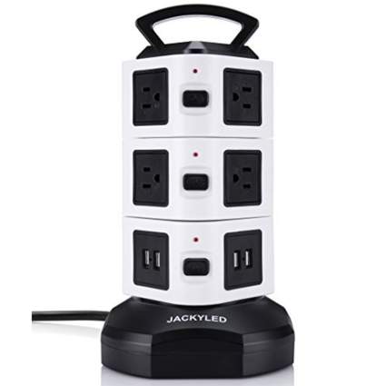 JACKYLED Power Strip Tower and Surge Protector gifts for computer geeks