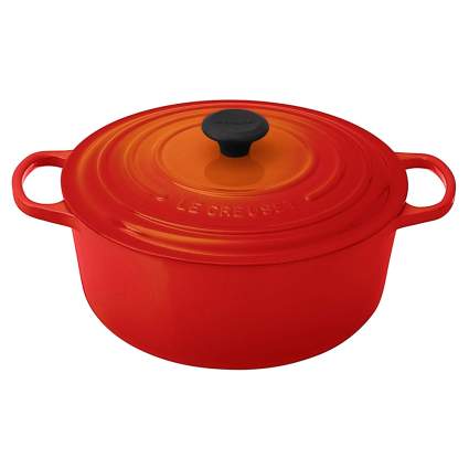 red cast iron dutch oven