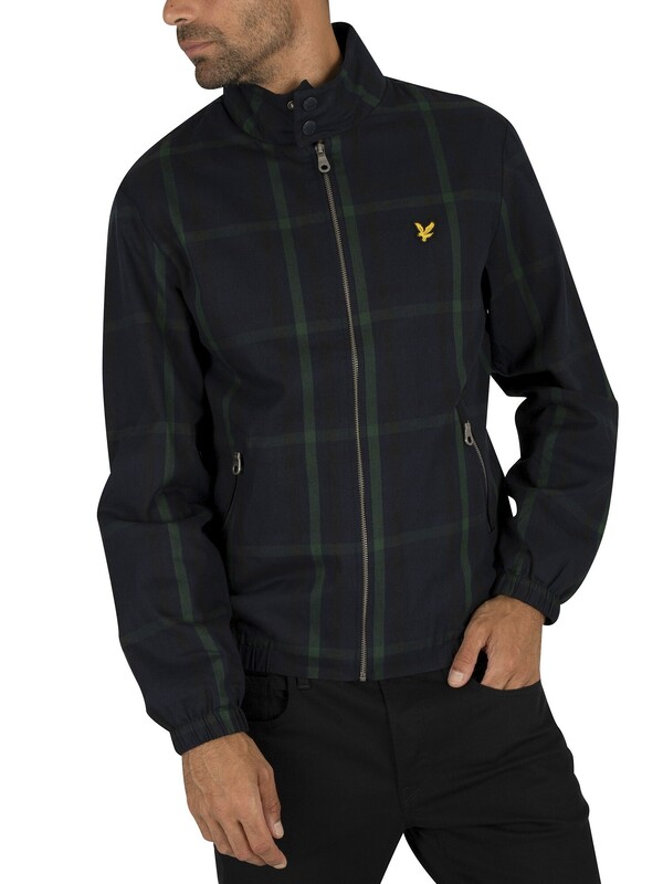 lyle and scott tartan harrington jacket