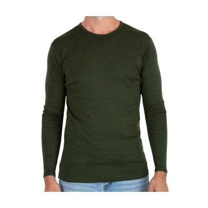 MERIWOOL - 100% Merino Wool Midweight Long Sleeve Thermal Shirt