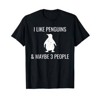 Black penguin tee shirt