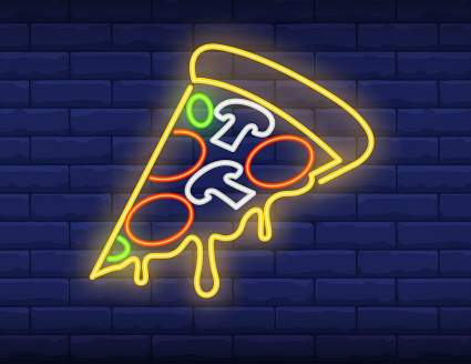 pizza neon lights