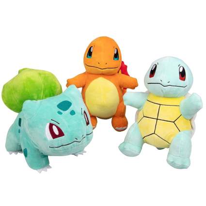 Pokémon Plush Starter 3 Pack - Charmander, Squirtle & Bulbasaur