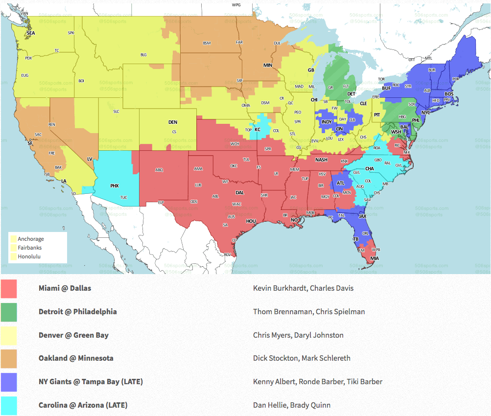 TV Coverage Map for Cowboys vs. Dolphins Week 3 Game [LOOK] | Heavy.com