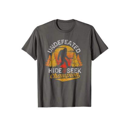 Undefeated Hide & Seek Champion Bigfoot T-shirt