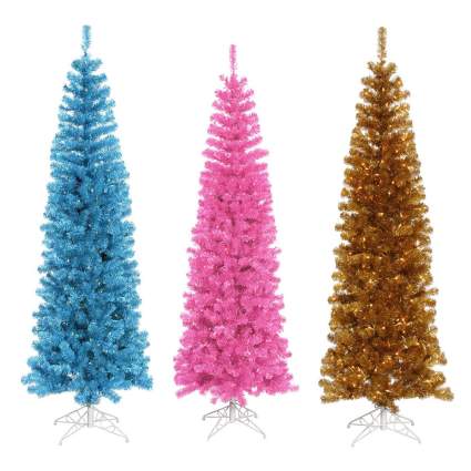 Colorful Christmas trees