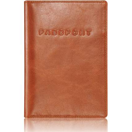 KAVAJ Leather Passport Holder