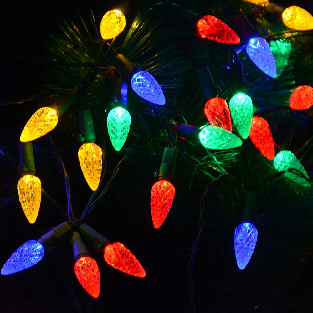 solar shower christmas lights