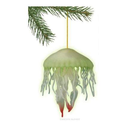 Jellyfish Christmas tree ornament