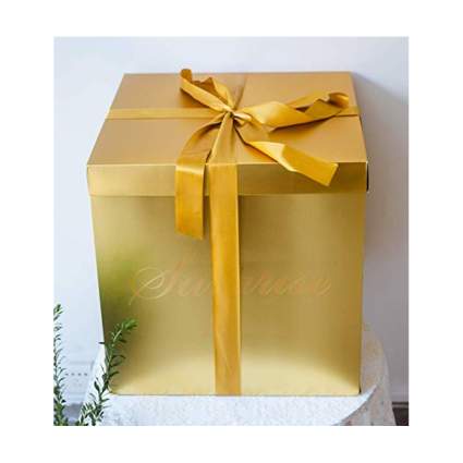 extra large gold square gift box