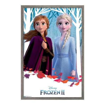 Frozen 2 Anna and Elsa Framed Poster