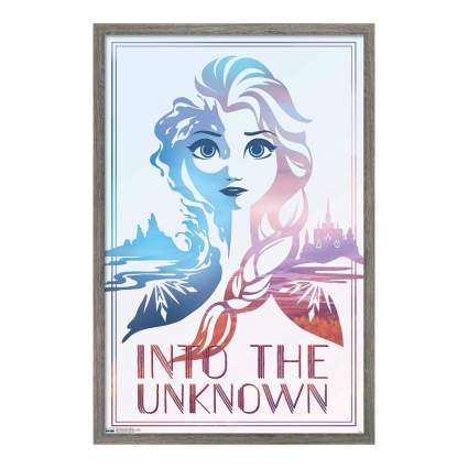 Frozen 2 Into the Unknown Elsa Framed Poster