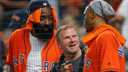 James Harden & Russell Westbrook Cheer on Astros Behind Home