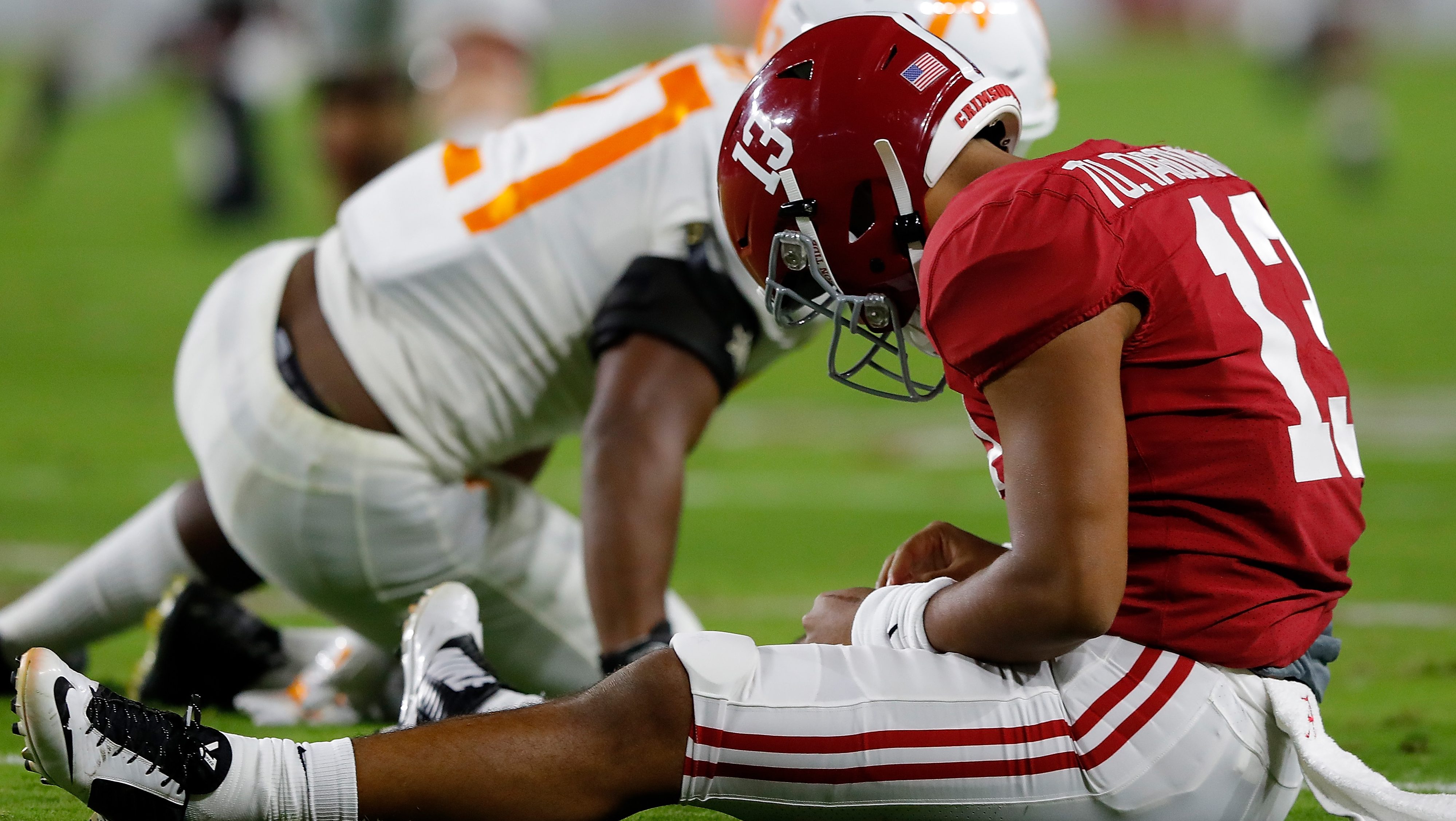 Alabama QB Tua Tagovailoa Injured, Carted Off Field: [WATCH] | Heavy.com