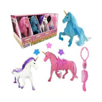 Liberty Imports Unicorn Stable Take-Along Toy Playset
