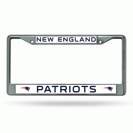 patriots chrome license plate frame