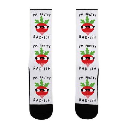 radish print socks