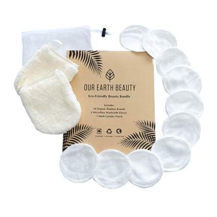 reusable makeup remover pads and cleansing gloves