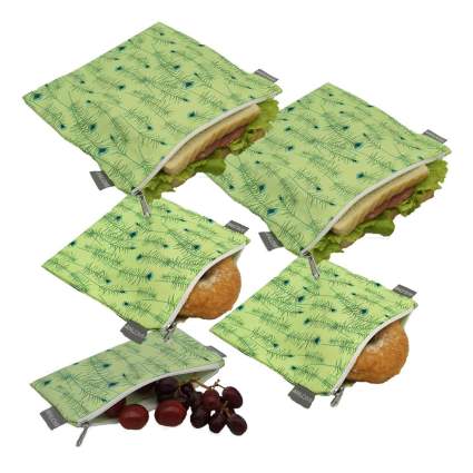 reusable snack and sandwich bags