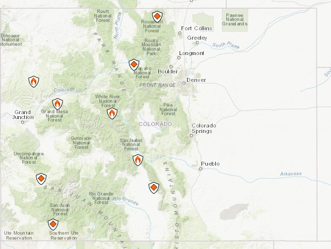 Colorado Fire Map Track Fires Smoke Near Me October 2 Heavy Com