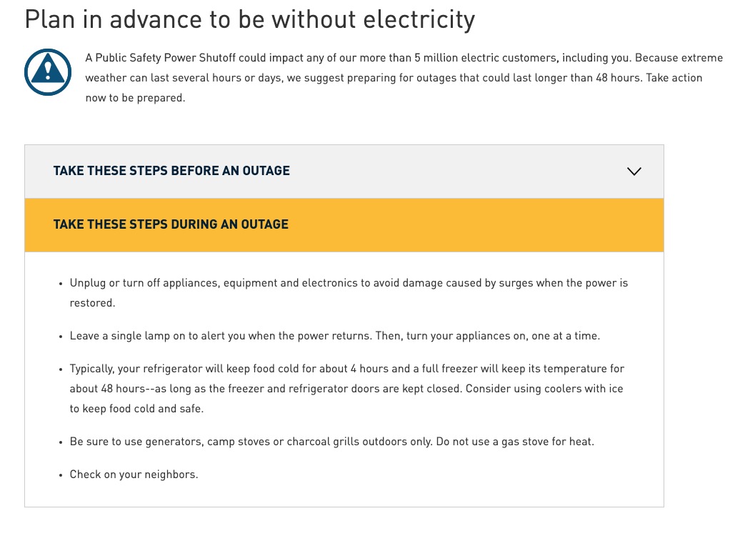 PG&E, SCE Power Outage Shutoff Map: Times & Counties | Heavy.com