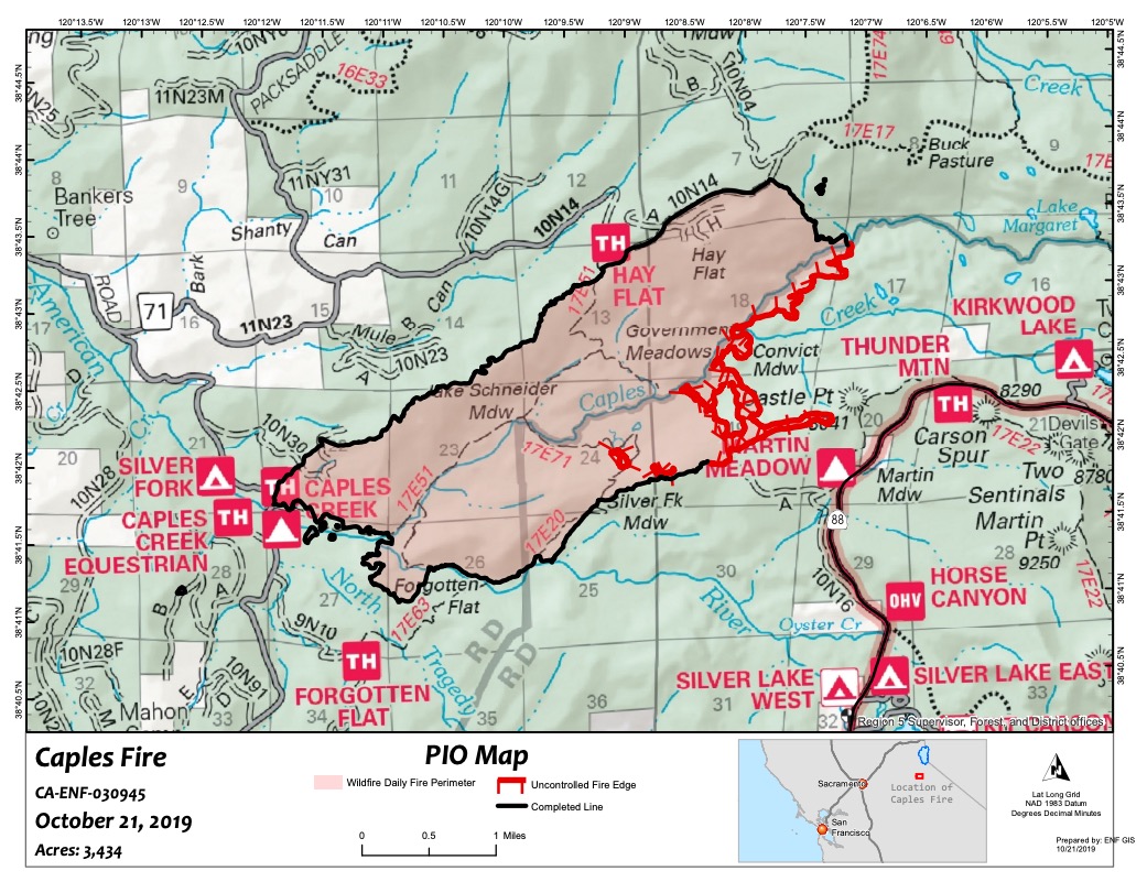 evacuation cal fire map