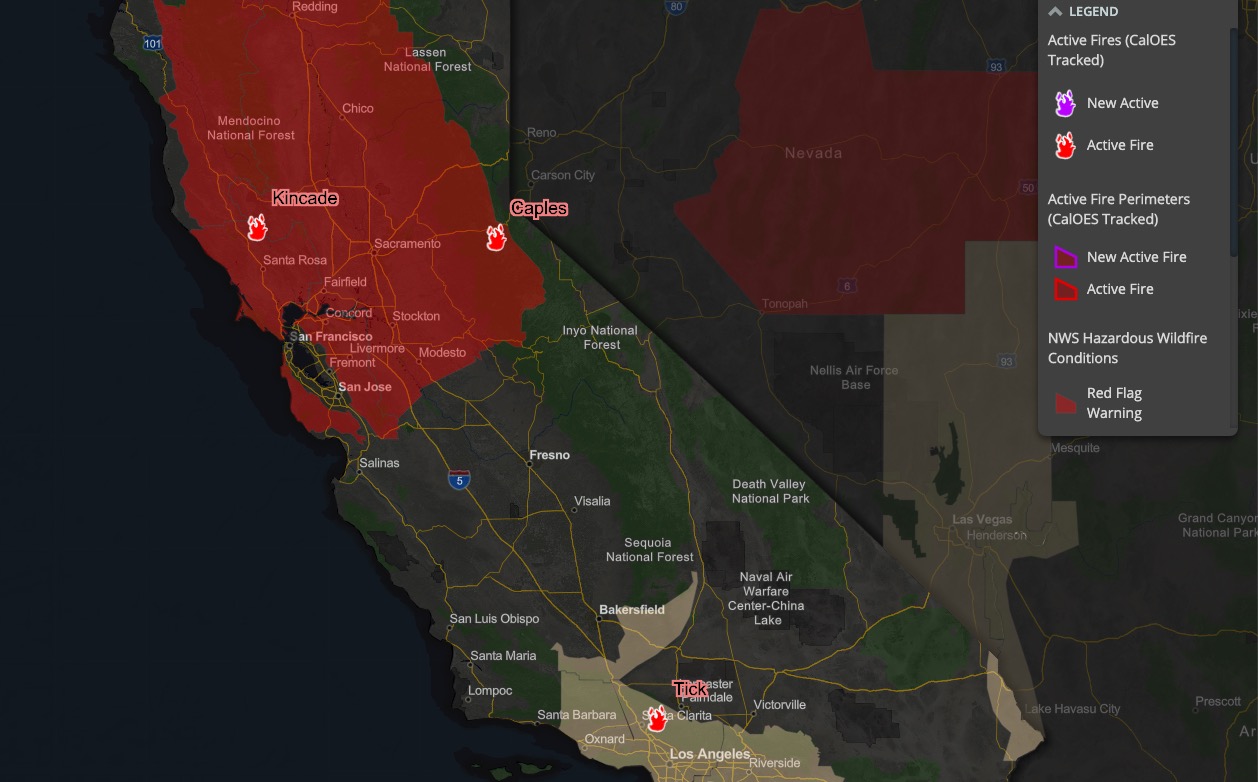 California Wildfire Evacuation Map