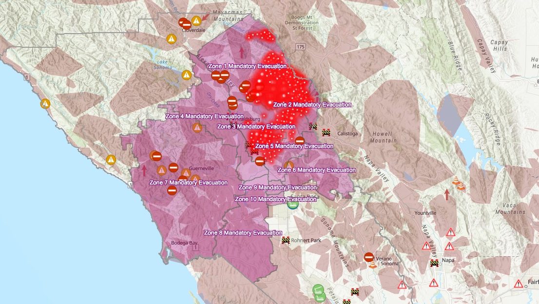 Kincade Fire: Evacuation Maps, Containment [Oct. 28 Updates] | Heavy.com