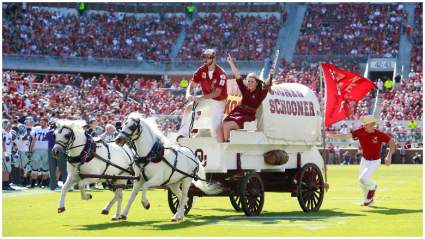 WATCH: The Sooner Schooner Flips Over [VIDEO]
