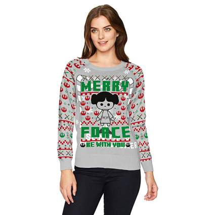 Star Wars Leia Merry Force Christmas Sweater
