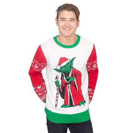 Star Wars Yoda Santa Light Up Christmas Sweater