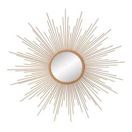 gold sunburst wall mirror