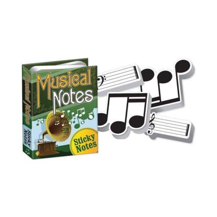music notes sticky notes