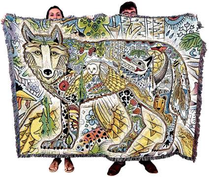 Pure Country Weavers Wild Wolf Blanket