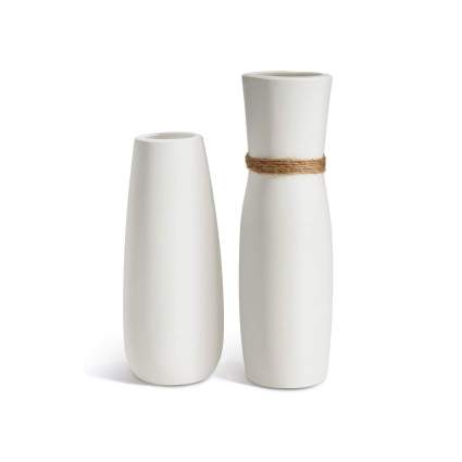 Opps White Ceramic Vases