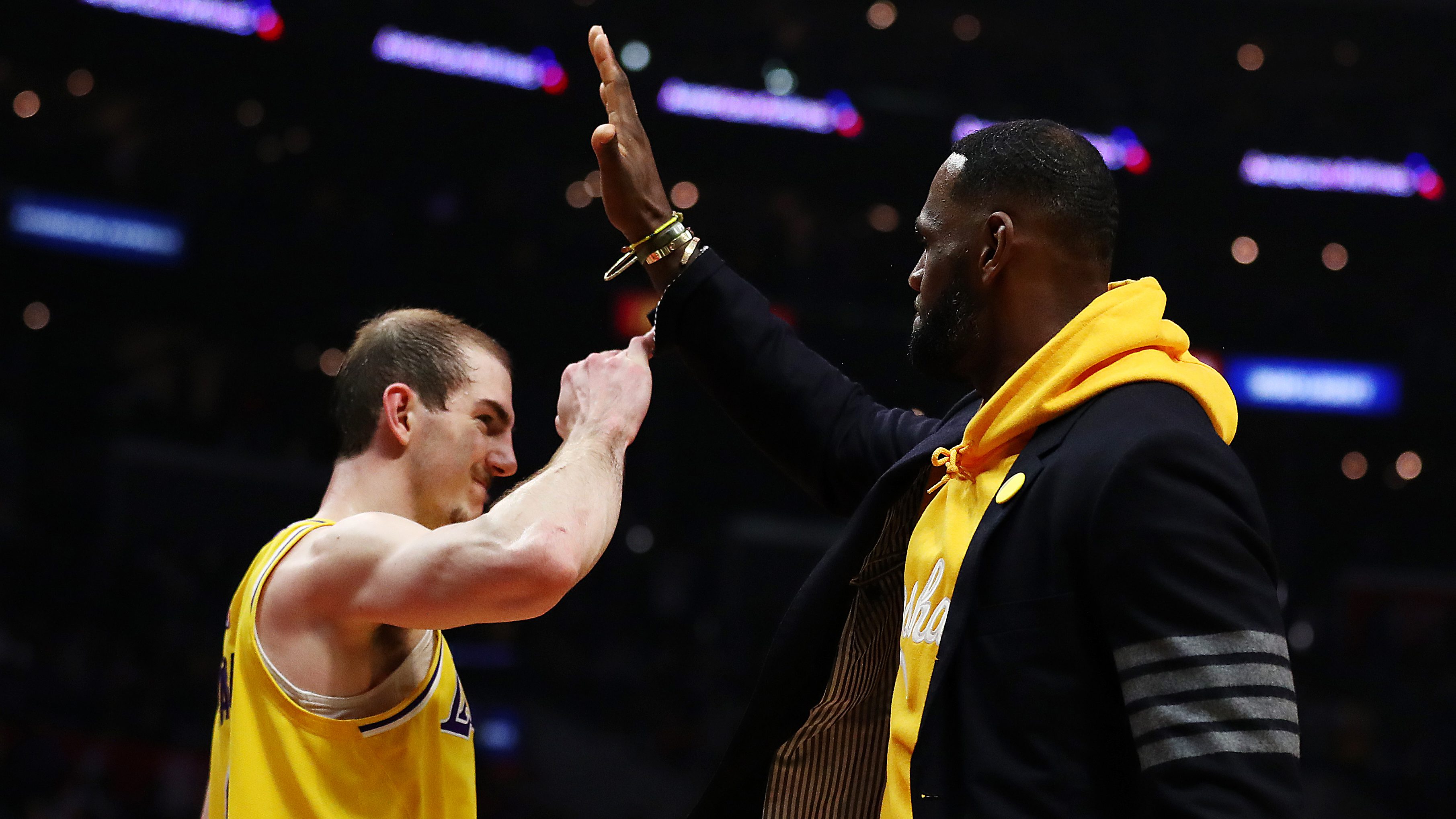 Lakers' Alex Caruso Weighs In On LeBron James' Aggressive Chest Bumps