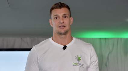 Rob Gronkowski Shows off Moves with the Lakers Girls [WATCH]